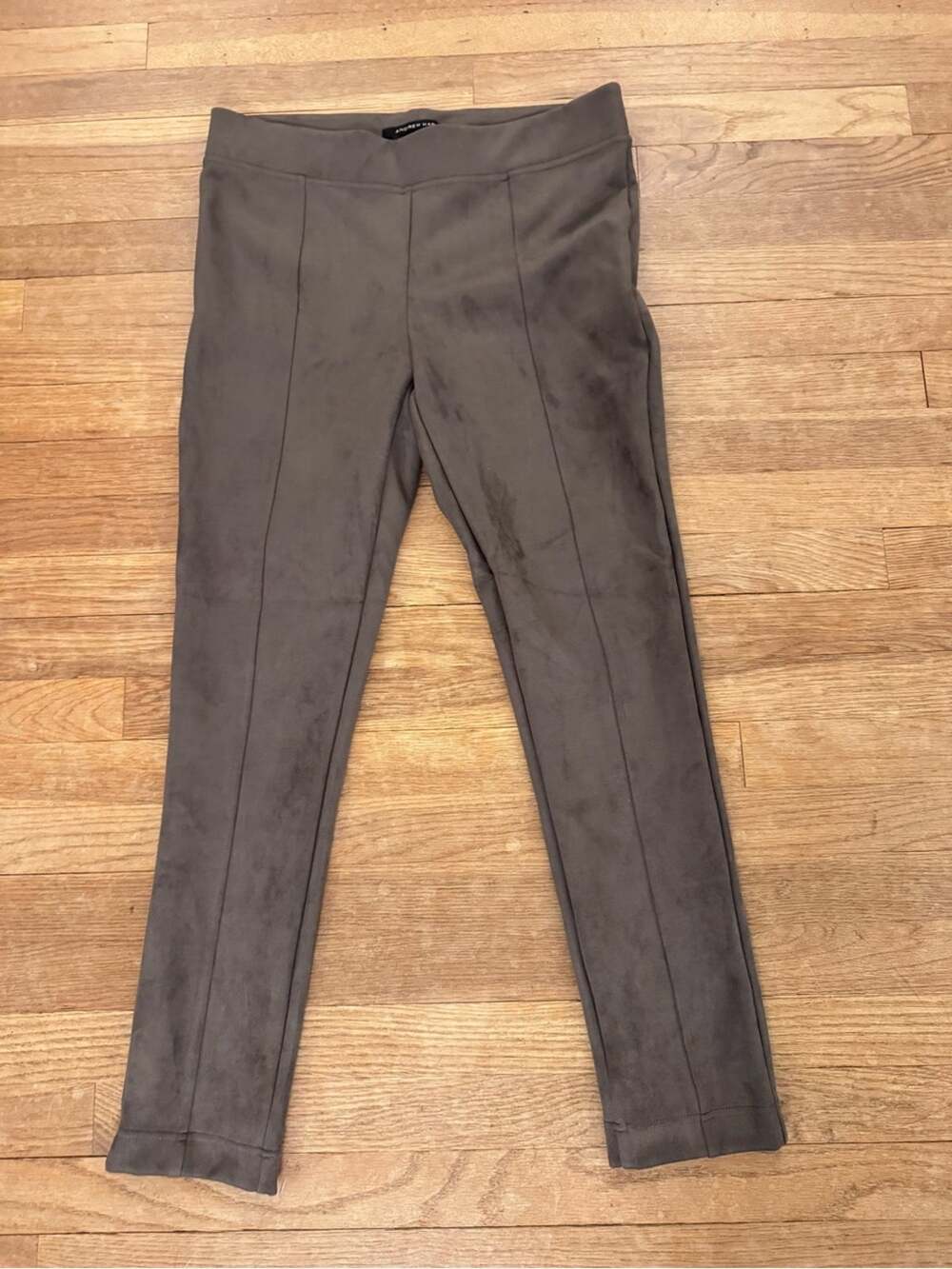 Andrew Marc Women's Brown Faux Suede Pull-On Leggings - Size M
b78